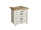 HIG2BCRO 2 Drawer Bedside Cream & Oak