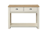 2 Drawer Console Table Cream & Oak