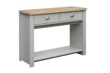 HIG2COTGOK 2 Drawer Console Table Grey & Oak