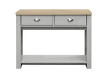 2 Drawer Console Table Grey & Oak