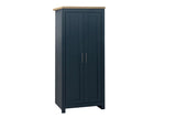HIG2WNOK 2 Door Wardrobe Navy Blue & Oak