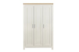 3 Door Wardrobe Cream & Oak