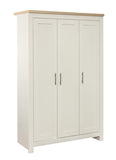 HIG3WCRO 3 Door Wardrobe Cream & Oak