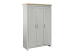 HIG3WGOK 3 Door Wardrobe Grey & Oak