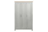 3 Door Wardrobe Grey & Oak