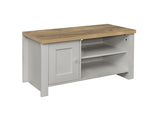 HIGSTVGOK Small TV Unit Grey & Oak