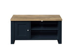 Small TV Unit Navy Blue & Oak