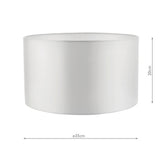 Ivory Faux Silk Drum Shade 35Cm