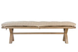 2.0m Bench Cushion Natural Check