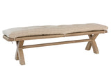 2.0m Bench Cushion Natural Check