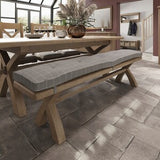 2.5m Cross Legged Dining Bench