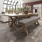 2.0m Cross Leg Dining Table