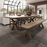 2.0m Cross Leg Dining Table
