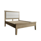 4'6 Bed with Fabric Headboard and Low Footboard Set