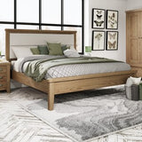6'0 Bed with Fabric Headboard and Low Footboard Set