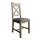 HO-CBCF-G Cross Back Chair Fabric Seat in Check Grey