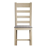 Slatted Chair Fabric Seat in Check Grey
