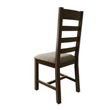 Slatted Chair Fabric Seat in Check Natural