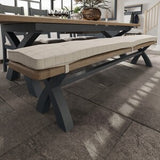 2.5m Cross Legged Dining Bench