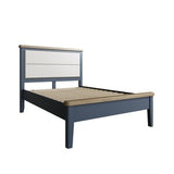 4'6 Bed with Fabric Headboard and Low Footboard Set