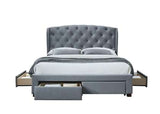 HOPB46GRV Double Bed Grey