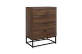 HOS4CWAL 4 Drawer Chest Walnut