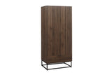 HOSWD21WAL 2 Door 1 Drawer Wardrobe Walnut