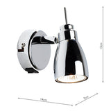 Single Wall Spotlight Polished Chrome (Multipack)