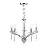 HYP0550 5 Light Dual Mount Pendant Polished Chrome