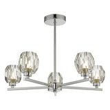 IDI5450 5 Light Semi Flush Polished Chrome