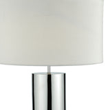 Table Lamp Polished Chrome And Brushed Chrome With Shade