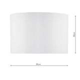 Ivory Faux Silk Oval Shade 30Cm