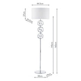 Floor Lamp Polished Chrome With Shade