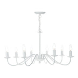 IRW0802 8 Light Pendant Dual Mount White