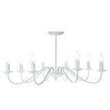 8 Light Pendant Dual Mount White
