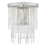 2 Light Wall Light Polished Chrome And Clear Glass