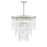ISL3450 7Lt Pendant Polished Chrome & Clear Glass Rods