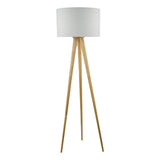 Tripod Floor Lamp Light Oak Base Only
