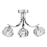 IVY0350 3 Light Semi Flush Polished Chrome
