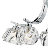 5 Light Semi Flush Polished Chrome And Clear Glass