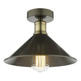 JAL0161 1 Light Flush Graphite Antique Brass
