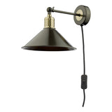 JAL0761 1 Light Wall Light Graphite Antique Brass