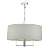 JAM0339 3 Light Pendant Polished Chrome & Grey