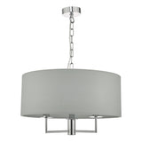 3 Light Pendant Polished Chrome & Grey