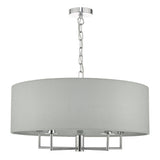 5Lt Pendant Polished Chrome & Grey