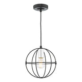 JAV0150 1 Light Pendant Matt Black/Polished Chrome