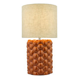 JAY4211 Table Lamp Orange Glaze With Shade
