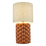 Table Lamp Orange Glaze With Shade