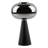 Table Lamp Smoked Glass Satin Black
