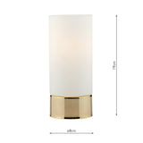 Touch Table Lamp Gold Opal Glass